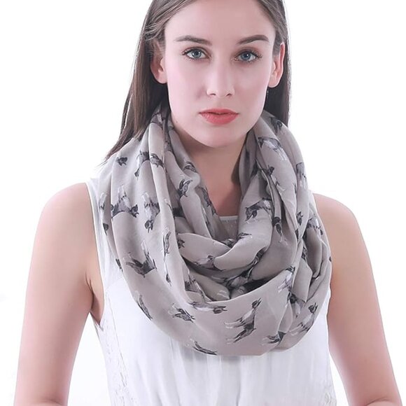 Brand New Boxer Dog Infinity Scarf - Beige / Tan - Picture 1 of 1